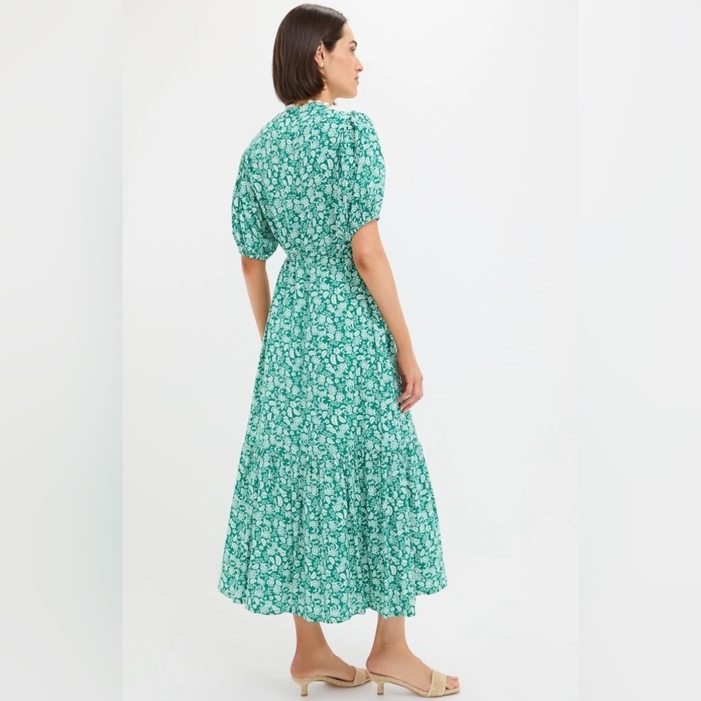 Tuckernuck Hyacinth House Green White Floral Maxi Dress Women’s Size XXL - Picture 2 of 7